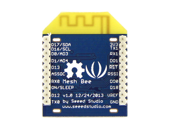 디바이스마트,MCU보드/전자키트 > 통신/네트워크 > 지그비,Seeed,Mesh Bee - Open Source Zigbee Pro Module with MCU (JN5168) [114990002],Mesh Bee 는 seeed에서 만든 2.4GHz 무선 송수신기 입니다. NXP의 새로운 JN516x 시리즈무선 마이크로컨트롤러 칩을 기반으로 하고 지그비 프로 네트워크 스택을 지원합니다.
