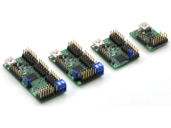 디바이스마트,기계/제어/로봇/모터 > 모터드라이버 > 서보모터 드라이버,Pololu,Mini Maestro 18-Channel USB Servo Controller (Assembled) #1354,"약 2.8cm x 4.6cm. 서보컨트롤러 및 I/O 보드. (완제품) 컨트롤 수단 : USB, TTL (5V) serial, 내장된 프로토콜을 통한 배터리 구동. Pulse rate : 1 ~ 333 Hz (설정가능) / Wide pulse range : 64 ~ 4080 μs"