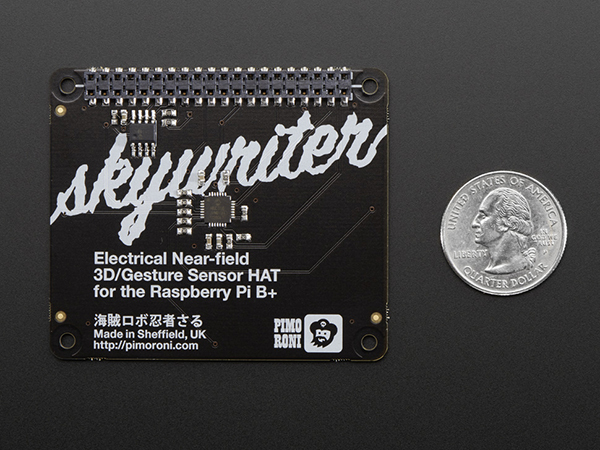 디바이스마트,MCU보드/전자키트 > 센서모듈 > 모션/제스처 > 제스처,Adafruit,Pimoroni Skywriter HAT - 3D Gesture Sensor for Raspberry Pi [ada-2325],imoroni Skywriter HAT 는 라즈베리파이를 통해서 허공의 손가락 움직임을 감지할 수 있습니다. / 최대 5cm 거리까지 인식 가능합니다. / 허공에 문지르기, 두드리기 등의 동작을 인식합니다.