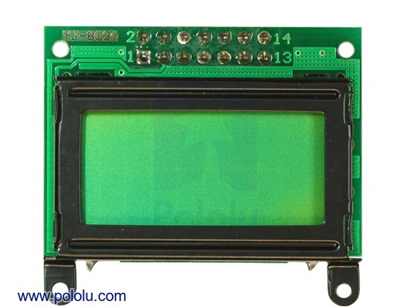 8x2 Character LCD - Black Bezel (Parallel Interface) #356