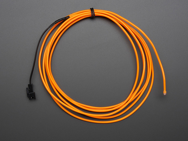 디바이스마트,LED/LCD > LED 관련 상품 > EL Wire/tape/sheet,Adafruit,EL wire starter pack - Orange 2.5 meter [ada-586],2.5 M 고휘도 EL Wire !! / EL 인버터, 히트싱크, 구리테이프, 폼테이프 포함(배터리 별매) / Orange