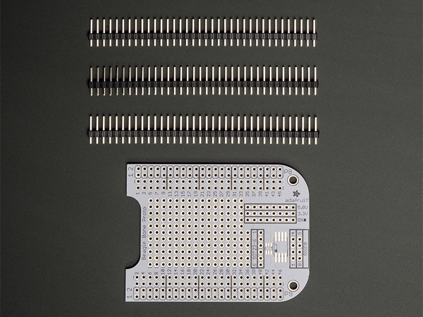 디바이스마트,오픈소스/코딩교육 > 라떼판다/비글본/기타,Adafruit,Adafruit Proto Cape Kit for Beagle Bone & Beagle Bone Black [ada-572],양쪽 각 46 pin headers / double-sided FR4 PCB + 3 sticks of header