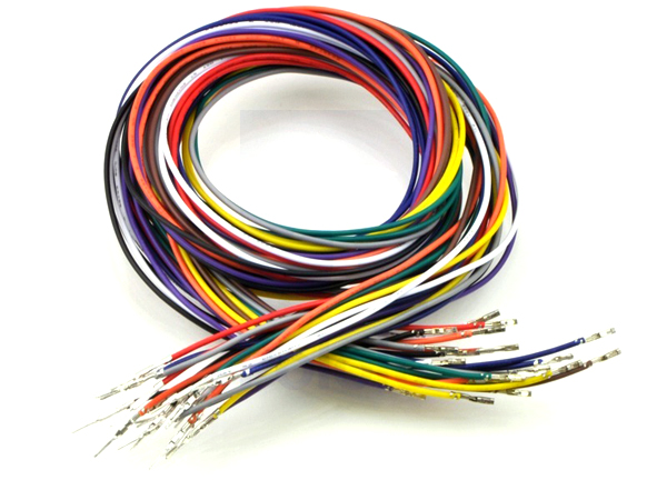 Wires with Pre-crimped Terminals 20-Piece Rainbow Assortment M-F 36'