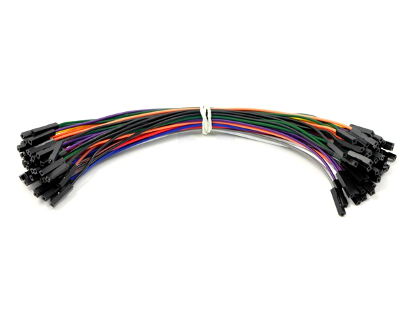 Premium Jumper Wire 50-Piece Rainbow Assortment F-F 6'