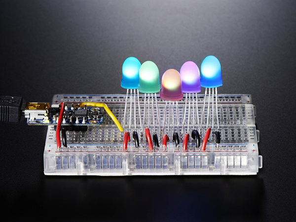 디바이스마트,LED/LCD > 일반 LED부품 > 멀티칼라 LED > 5색 이상,Adafruit,NeoPixel Diffused 8mm Through-Hole LED - 5 Pack [ada-1734],8mm diffused through-hole NeoPixels/RGB LED with 4 legs/LED with high speed PWM for 24-bit color/LED Height: 11mm/LED Diameter (at base): 8mm/Length of Pins: 27mm