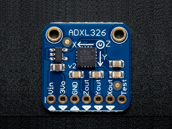 디바이스마트,MCU보드/전자키트 > 센서모듈 > 가속도/자이로/지자기 > 가속도,Adafruit,ADXL326 - 5V ready triple-axis accelerometer (+-16g analog out) [ada-1018],ADXL326 / 3.3V 레귤레이터 내장 (5V에서 사용 가능)