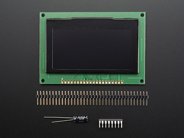 디바이스마트,LED/LCD > LCD 캐릭터/그래픽 > 그래픽 OLED,Adafruit,Monochrome 2.7' 128x64 OLED Graphic Display Module Kit [ada-2674],고대비 2.7인치 128x64 white OLED 디스플레이 / 디스플레이 자체는 3.3V(전원 및 logic level)이나, 3V 또는 5V를 3.3V로 변환시켜주는 HC4050 레벨시프터(브레드보드용)와 220uF capacitor가 포함되어 있습니다. / 74mm x 46mm x 5mm