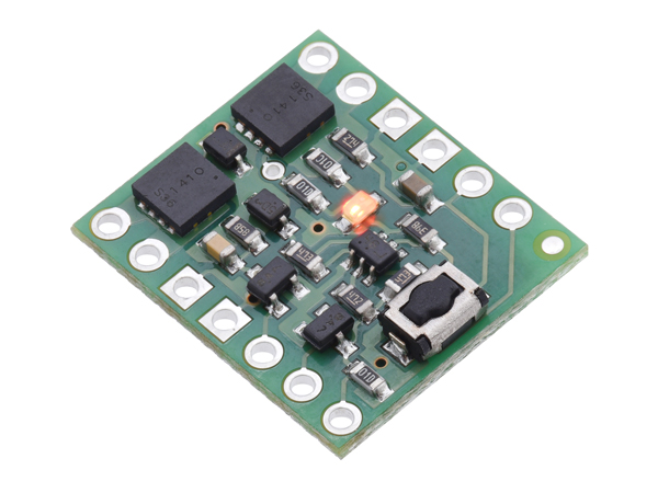 디바이스마트,MCU보드/전자키트 > 버튼/스위치/제어/RTC > 버튼/스위치/조이스틱,Pololu,Mini Pushbutton Power Switch with Reverse Voltage Protection, LV #2808,작동전압 2.2V ~ 20V / 직류 6A까지 전송가능