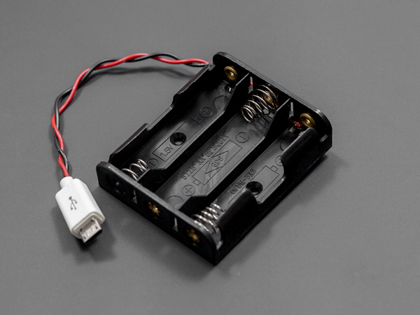 디바이스마트,전원/파워/배터리 > 배터리/배터리홀더 > 배터리홀더 Holder > AA용 홀더,DFROBOT,MicroUSB 배터리 홀더 (3xAA) [FIT0362],셀 규격 : AA형 / 셀 갯수 : 3개(직렬) / 전압 : 4.5V / 출력단자 : Micro 5핀 USB 플러그