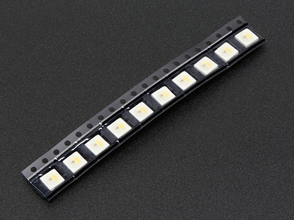 디바이스마트,LED/LCD > SMD LED(칩타입) > 5050 사이즈,Adafruit,NeoPixel RGBW LEDs w/ Integrated Driver Chip - Natural White - ~4500K - White Casing - 10 Pack [ada-2758],800 KHz 프로토콜 사용 / PWM rate : 400Hz / 5mm x 5mm