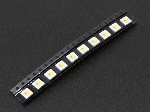 디바이스마트,LED/LCD > SMD LED(칩타입) > 5050 사이즈,Adafruit,NeoPixel RGBW LEDs w/ Integrated Driver Chip - Cool White - ~6000K - White Casing - 10 Pack [ada-2759],800 KHz 프로토콜 사용 / PWM rate : 400Hz / 5mm x 5mm / 10pack