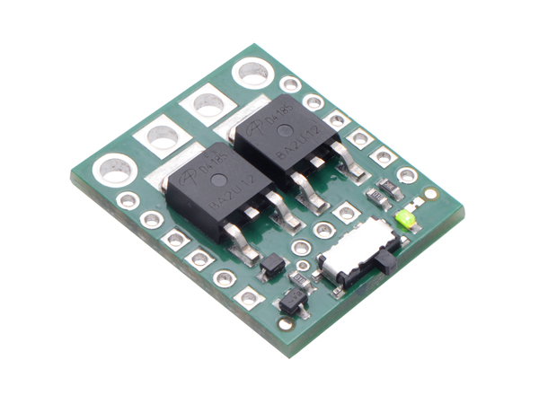 디바이스마트,MCU보드/전자키트 > 버튼/스위치/제어/RTC > 모터/모터컨트롤,Pololu,Big MOSFET Slide Switch with Reverse Voltage Protection, MP #2814,브레드보드 호환 가능한 모듈입니다. MP버전은 작동전압 8~40V / 8A 이며 reverse-voltage 보호 기능을 탑재하고 있습니다. 내장된 슬라이드 스위치가 high-side power MOSFET을 컨트롤 합니다.