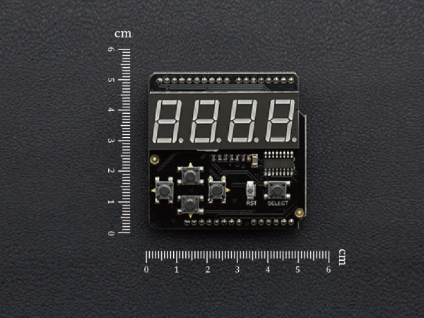 디바이스마트,LED/LCD > FND/도트매트릭스 > FND(세그먼트LED) > FND,DFROBOT,LED 키패드 쉴드 (아두이노 호환) LED Keypad Shield For Arduino [DFR0382],배열 : 4자리 / 전압 : 5V / 색상 : 레드(Red) / 아두이노 호환