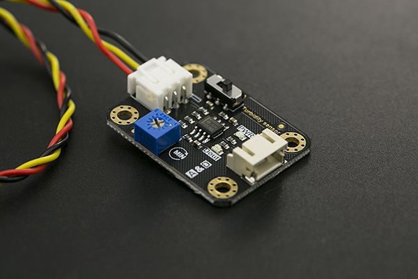 디바이스마트,MCU보드/전자키트 > 센서모듈 > 수위/빗물/PH/바람 > 수위/빗물/PH/탁도,DFROBOT,아두이노 아날로그 탁도 센서 (Analog Turbidity Sensor) [SEN0189],탁한 수준을 측정하여 수질의 투명도를 감지 할 수 있습니다. / Gravity: Analog Turbidity Sensor For Arduino