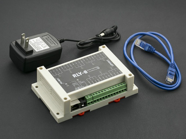 디바이스마트,MCU보드/전자키트 > 통신/네트워크 > 이더넷,DFROBOT,8채널 이더넷 릴레이 컨트롤러 / PoE,RS485 지원 (8 Channel Ethernet Relay Controller) [DFR0290],1) MCU: STM32   2)External power supply: 7~23V DC // PoE power supply: 44~57V DC 3) Control methods: Ethernet/RS485 4) Size: 145mm * 90mm * 40mm (5.7in * 3.5in * 1.6in) // Weight: 530g