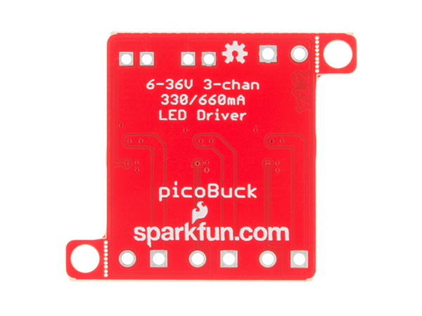 디바이스마트,LED/LCD > 드라이버/컨트롤러 > 드라이버 모듈,SparkFun,PicoBuck LED Driver [COM-13705],3개의 다른 채널에서 각각의 LED를 제어할 수 있는 모듈입니다. 디폴트 값으로 330mA의 전류가 세팅되어있습니다.