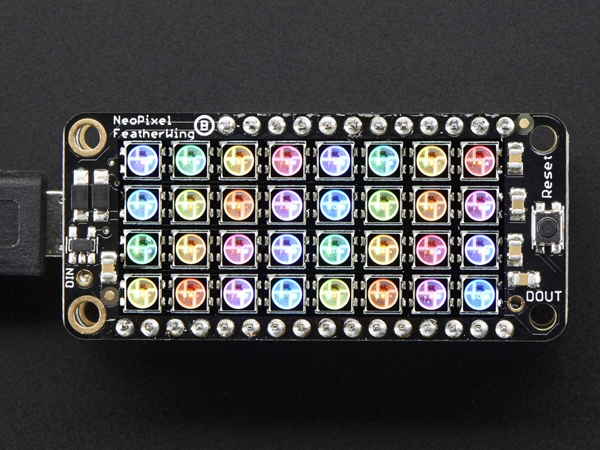 NeoPixel FeatherWing - 4x8 RGB LED Add-on For All Feather Boards [ada-2945]