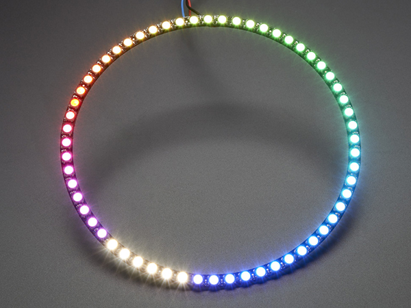 디바이스마트,LED/LCD > LED 인테리어조명 > 장식용 LED,Adafruit,NeoPixel 1/4 60 Ring - 5050 RGBW LED w/ Integrated Drivers - Natural White - ~4500K [ada-2874],1/4 60 LED RGBW 네오픽셀 링 Natural White 버전입니다. 하나의 원을 만들기 위해서는 4개부분이 필요합니다.