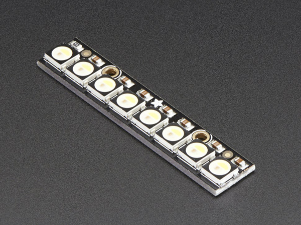 디바이스마트,LED/LCD > LED 인테리어조명 > 장식용 LED,,NeoPixel Stick - 8 x 5050 RGBW LEDs - Natural White - ~4500K [ada-2868],RGB + Natural White RGBW 버전의 네오픽셀 스틱입니다.
