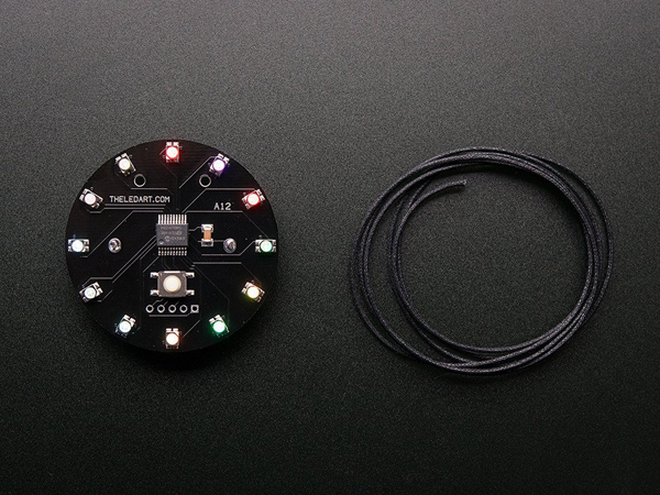 디바이스마트,LED/LCD > LED 인테리어조명 > LED 모듈,Adafruit,The LED Artist A12 - RGB LED Wearable [ada-1574],12개의 풀컬러 LED로 구성된 RGB LED입니다. 10개의 패턴이 미리 프로그램되어져 있으며 동봉된 배터리는 약 5시간정도 지속됩니다.