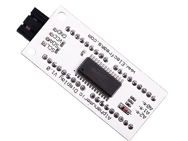디바이스마트,MCU보드/전자키트 > 디스플레이 > 세그먼트,ELECFREAKS,옥토퍼스 문자 및 숫자 LED 모듈 Octopus Alphanumeric LED Brick [EF04058],HT16K33 기반 common cathode 디지털 디스플레이 모듈 / standard I2C communication interface / 0.56 inch / 숫자 및 문자 표현 가능 / 26.00mm X 58.00mm