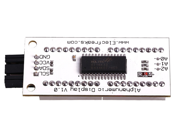 디바이스마트,MCU보드/전자키트 > 디스플레이 > 세그먼트,ELECFREAKS,옥토퍼스 문자 및 숫자 LED 모듈 Octopus Alphanumeric LED Brick [EF04058],HT16K33 기반 common cathode 디지털 디스플레이 모듈 / standard I2C communication interface / 0.56 inch / 숫자 및 문자 표현 가능 / 26.00mm X 58.00mm