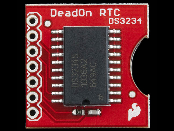 디바이스마트,MCU보드/전자키트 > 버튼/스위치/제어/RTC > RTC/타이머,SparkFun,SparkFun DeadOn RTC Breakout - DS3234 [BOB-10160],DS3234을 기반으로 한 RTC IC입니다.