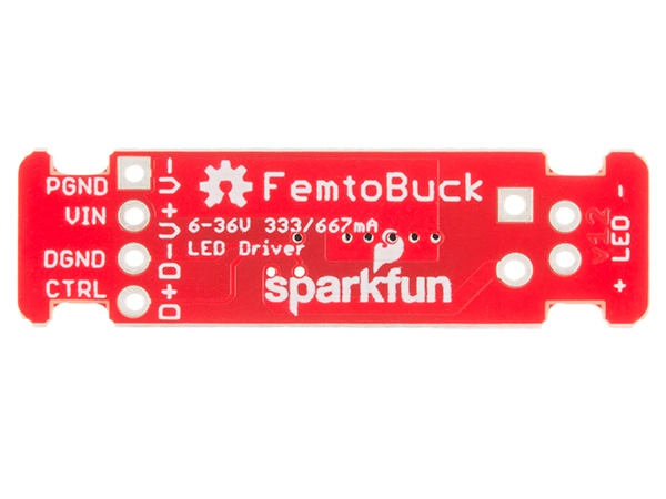 디바이스마트,LED/LCD > 드라이버/컨트롤러 > 드라이버 모듈,SparkFun,LED 드라이버, FemtoBuck LED Driver [COM-13716],일정한 전류를 출력하는 LED 드라이버로 전압이 변화되더라도 일정하게 전류를 출력하여 LED가 손상되는 것을 방지합니다.