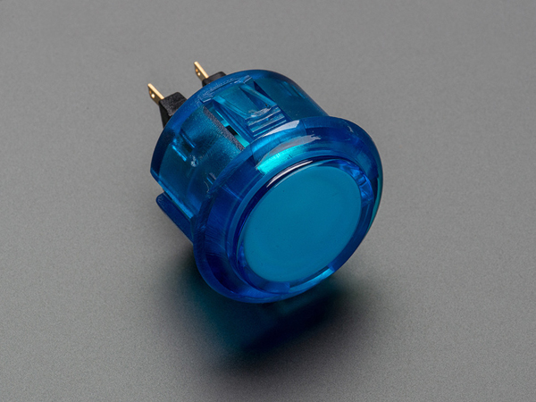 Arcade Button - 30mm Translucent Blue [ada-476]