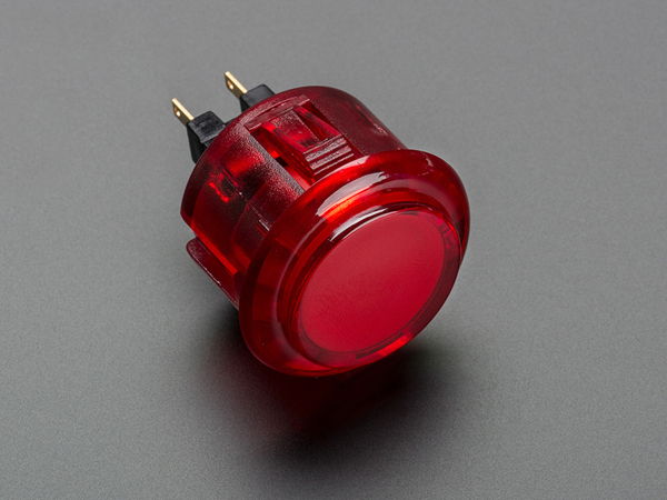 디바이스마트,스위치/부저/전기부품 > 스위치 > 푸쉬버튼 스위치 > 비조광형 스위치,Adafruit,Arcade Button - 30mm Translucent Red [ada-473],직경 30mm 의 반투명한 아케이드 푸쉬버튼입니다.