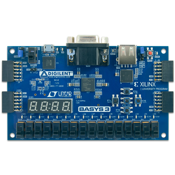 디바이스마트,MCU보드/전자키트 > 프로세서/개발보드 > Digilent > FPGA 및 Embedded,Digilent,Basys 3 Artix-7 FPGA Trainer Board 410-183,410-183 / FPGA 입문자들(entry-level)을 위한 제품 / Xilinx Artix-7 FPGA / Vivado Design Suite 사용자를 위한 제품 / USB 케이블 미포함