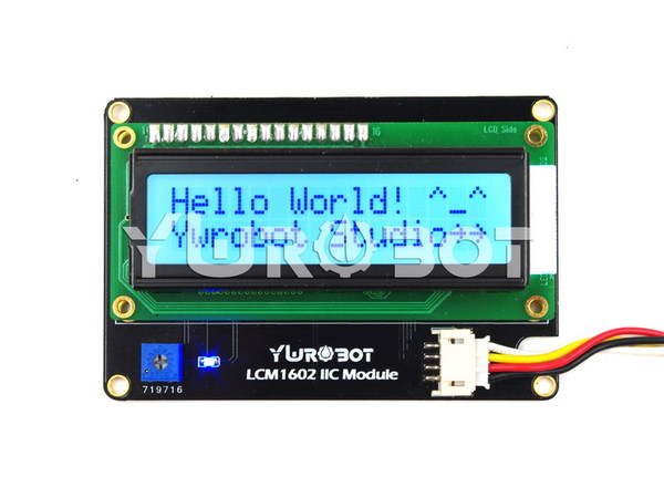 디바이스마트,LED/LCD > LCD 캐릭터/그래픽 > 캐릭터 LCD,YwRobot,IIC/I2C LCM1602 LCD 모듈 [DIS070011],사이즈 : 84*56*15mm, 공급전압 : 5V,  White screen on black
