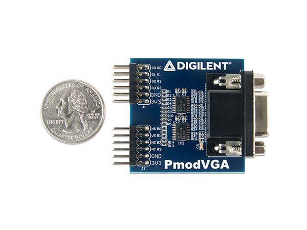 디바이스마트,MCU보드/전자키트 > 프로세서/개발보드 > Digilent > Pmod Modules,Digilent,Pmod VGA: Video Graphics Array 410-345,410-345 / Pmod 커넥터를 통해서 모든 Pmod 활용가능 개발보드에 VGA 포트를 추가할 수 있도록 해주는 모듈