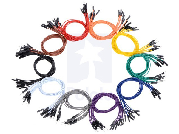디바이스마트,케이블/전선 > 점퍼/하네스/악어/바나나 > 점퍼 와이어/케이블,Pololu,Premium Jumper Wire 60-Piece 6-Color Assortment M-M 2" #3865,점퍼와이어 / 규격 : 26 AWG / M-M 타입 / 양쪽 54mm Header / 길이 : 5cm / 색상 : 6가지 (black, red, yellow, green, blue, white) / 수량 : 색상 별 10개씩 총 60개
