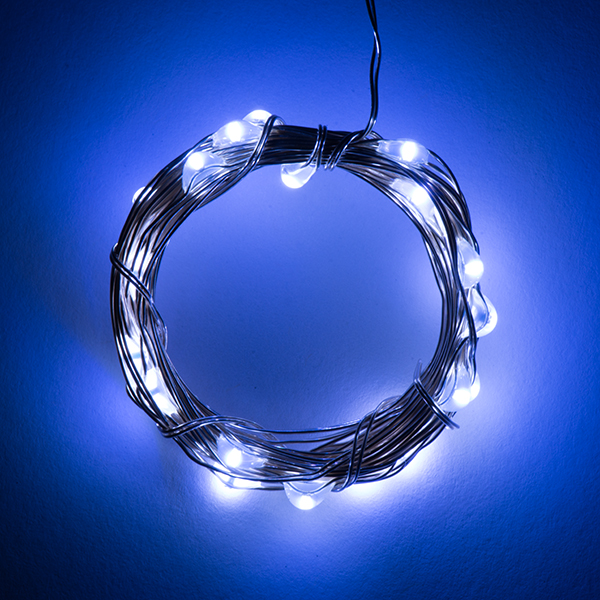 디바이스마트,MCU보드/전자키트 > 디스플레이 > LED,SparkFun,Fairy Lights - Cool White (2.5m) [PRT-14502],원형 라운드 스트링 조명 쿨 화이트 2.5m / 은은한 빛이 나는 LED 스트링 / 총 25개의 LED가 장착되어 있음