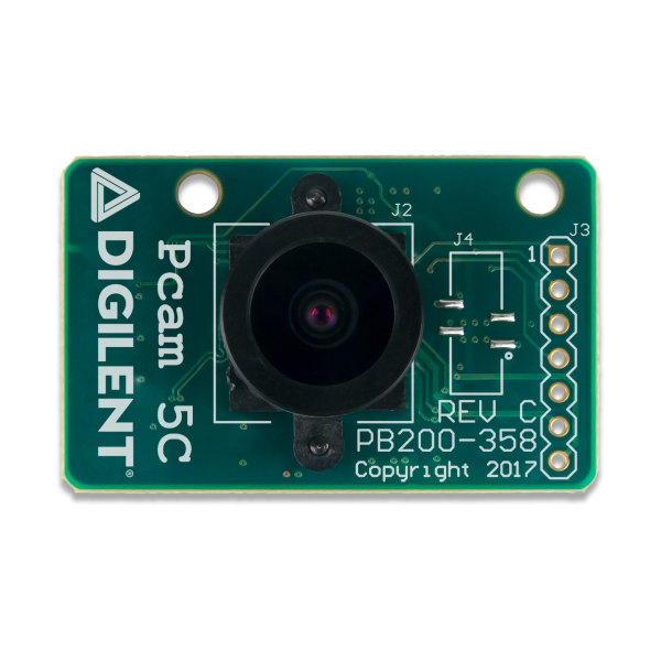 디바이스마트,MCU보드/전자키트 > 인공지능/임베디드/산업용 > 인공지능/머신러닝 > 카메라/비젼,Digilent,Pcam 5C: 5 MP Fixed Focus Color Camera Module 410-358,410-358 / FPGA 개발 보드와 함께 사용가능한 컬러 카메라 모듈로 Omnivision OV5640을 중심으로 설계됨 / 자동 화이트 밸런스, 자동 검정 레벨 교정, 채도, 색조, 감마 및 선명도 조절 등 다양한 이미지 품질 향상을 위한 기능이 포함되어 있음