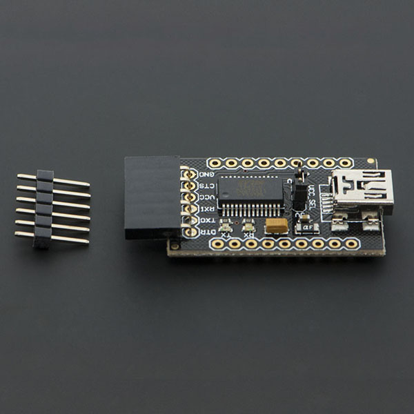 디바이스마트,MCU보드/전자키트 > 전원/신호/저장/응용 > 인터페이스/먹서,DFROBOT,FT232 /USB-시리얼 변환보드 [DFR0065],FTDI FT232RL USB to serial IC의 기본 브레이크 아웃 보드입니다. 이 보드의 핀아웃은 FTDI 케이블과 일치하여 공식 Arduino 및 복제 된 3.3V Arduino 보드와 작동합니다. 일반 직렬 응용 프로그램에도 사용할 수 있습니다.