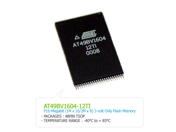 디바이스마트,반도체/전자부품 > 메모리 IC > Flash Memory,ATMEL,AT49BV1604-12TI,16-Megabit  (1M x 16/2M x 8) 3-volt Only Flash Memory