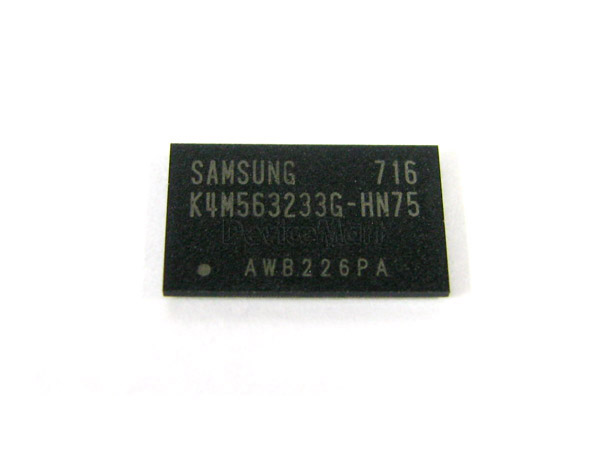 디바이스마트,반도체/전자부품 > 메모리 IC > RAM,SAMSUNG,K4M563233G-HN75,2M x 32Bit x 4 Banks Mobile SDRAM in 90FBGA, 소형의 BGA타입 입니다. 
