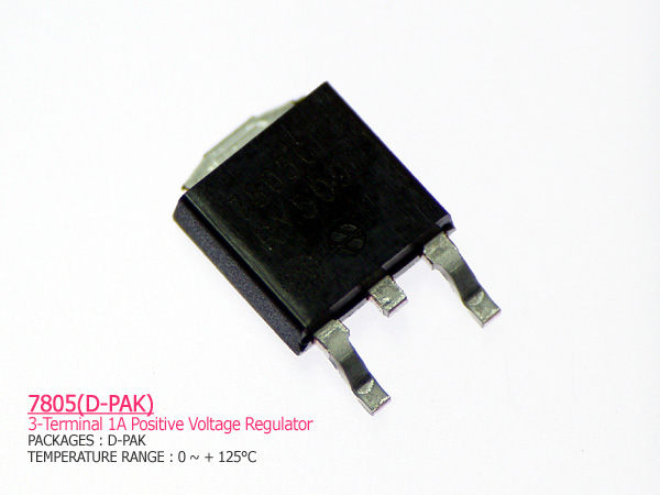 디바이스마트,반도체/전자부품 > 파워관리 IC(PMIC) > 전압 조정기(Voltage Regulators) > 리니어 레귤레이터(LDO),,7805(D-PAK),7805레귤레이터 D-PAK타입, 0.5A(500mA) SMD타입 입니다. 소형 패키지  LM7805J