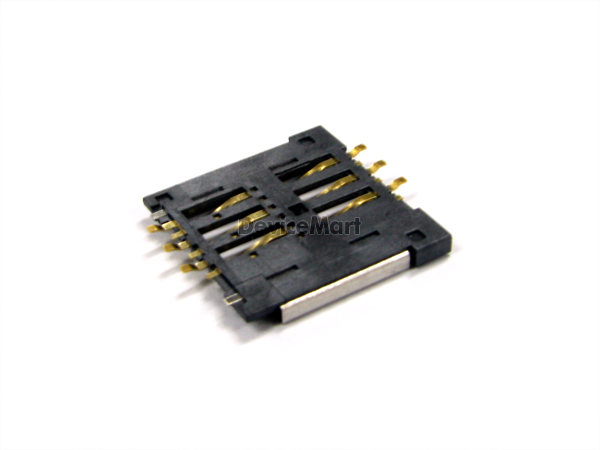 디바이스마트,커넥터/PCB > 핀헤더/IC 소켓 > 메모리 소켓 > 메모리카드용 소켓,NTOM,SIM CARD 소켓 (NTOM30032),SIM 소켓 / 2.54mm pitch / 6Pin / 높이 1.69mm