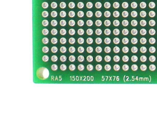 디바이스마트,커넥터/PCB > PCB기판/관련상품 > 만능기판 (양면) > 원형홀,거상인,[RA5]보급형 원형만능기판(150*200_양면),양면 범용 PCB   Pitch : 2.54mm , Pin : 57 * 76 , Hole : 2.54mm ,  Size : 150 * 200 , METERIAL : FR-4