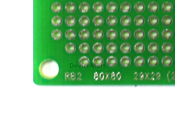 디바이스마트,커넥터/PCB > PCB기판/관련상품 > 만능기판 (단면) > 원형홀,거상인,[RB2]보급형 원형만능기판(80*80_단면),범용 PCB Pitch : 2.54mm , Pin : 29 * 29 , Hole : 2.54mm ,  Size : 80 * 80 , METERIAL : FR-4