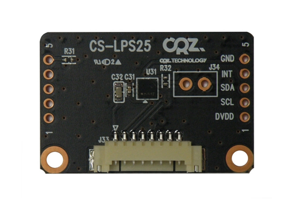 디바이스마트,MCU보드/전자키트 > 센서모듈 > 기압/무게/로드셀/Flex > 대기압/수압,(주)씨알지테크놀러지,대기압 센서 모듈 (Barometric Pressure Sensor Module : LPS25),CS-LPS25 LPS25H MEMS pressure sensor module