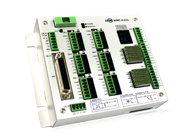 디바이스마트,기계/제어/로봇/모터 > 모터드라이버 > 모션 컨트롤러 > 2축 이상 컨트롤러,위칸,모션컨트롤러 I/O 확장(ELX36),CNC 모션보드 입출력 확장모듈 / 입력 24점(포트커플러), 출력 12점(NPN 4점+릴레이 8점) / MPG 전용 연결 포트 제공