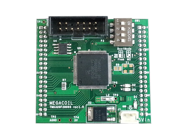 디바이스마트,MCU보드/전자키트 > 프로세서/개발보드 > DSP,,TMS320F28069 v1 개발 보드,TMS320F28069는 TI의 Piccolo 계열중 성능이 가장 우수한 모델입니다.  TMS320F28069 v1의 특성은  안정적인 전원부와 Heat Sink를 고려한 PCB 설계 및 제품 활용도를 높인 부가적인 회로 구성입니다.  추가로 USB 전원 아답터를 제공해 드리므로, 입력 전원을 쉽게 연결하여 시험하실 수 있습니다.