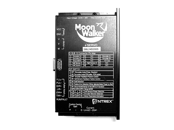디바이스마트,기계/제어/로봇/모터 > 모터드라이버 > 브랜드(MoonWalker) > i Servo BLDC,MoonWalker,MW-SBL24D200S-v2,MoonWalker 드라이버 시리즈의 첫번째 BLDC모터 서보 드라이버입니다. 특정모터에 커스터마이징된 제품이 아닌, 광학식 엔코더가 장착된 어떠한 BLDC모터에서도 튜닝하여 정밀용으로 사용이 가능한 제품입니다. 만약 엔코더가 없는 경우, 홀센서 신호만으로 위치 및 속도제어가 가능합니다. 또한 각종 게인 튜닝 및 기능설정을 PC에 연결해야하는 번거로움을 없애고자, 제어기에 스위치나 볼륨 등을 이용할 수 있도록 제작하였습니다. Operating Volta