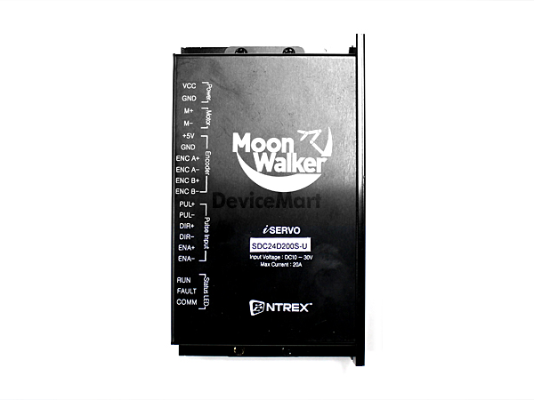 디바이스마트,기계/제어/로봇/모터 > 모터드라이버 > 브랜드(MoonWalker) > i Servo BLDC,MoonWalker,MW-SBL24D200S-U-v2,MoonWalker 드라이버 시리즈의 첫번째 BLDC모터 서보 드라이버. 특정모터에 커스터마이징된 제품이 아닌 광학식 엔코더가 장착된 BLDC모터에서도 튜닝하여 정밀용으로 사용이 가능한 제품. 엔코더가 없는 경우, 홀센서 신호만으로 위치 및 속도제어가 가능. 또한 PC와의 연결이 용이하도록 USB단자 및 케이블을 제공 각종 정밀 튜닝이 가능한 소프트웨어를 무료로 제공. Operating Voltage: 9~30V, Operating Current:20A
