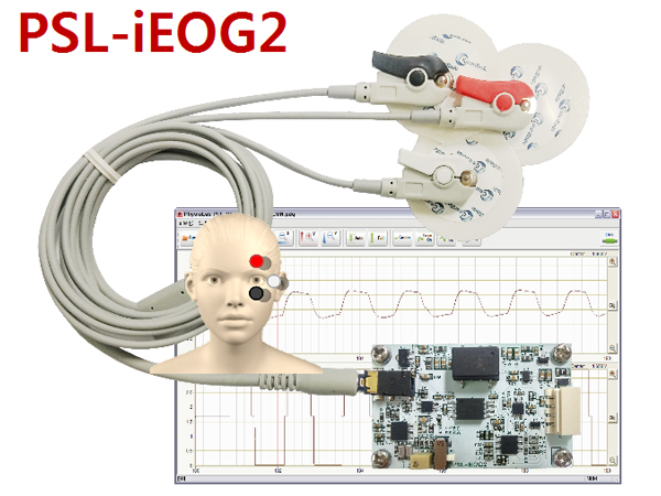디바이스마트,MCU보드/전자키트 > 센서모듈 > 근전도/심박/바이오 > 근전도/심박,(주)피지오랩,PSL-iEOG2(소형 2채널 안구전도 및 안구 방향 이벤트 측정 모듈),2채널 안구전도 및 안구 방향 센서 모듈, 아두이노, EOG sensor module, EOG Direction Event sensor module