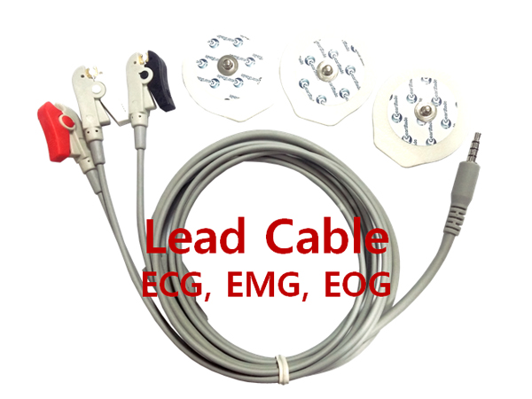 디바이스마트,MCU보드/전자키트 > 센서모듈 > 근전도/심박/바이오 > 산소/기타,(주)피지오랩,리드 케이블(Lead cable, 심전도 케이블),생체전기신호용 리드 케이블, 심전도 케이블, 근전도 케이블, 안구전도 케이블